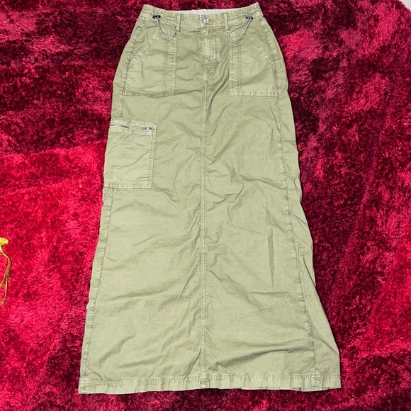 American Eagle Outfitters Skirts American Eagle Long Maxi Army